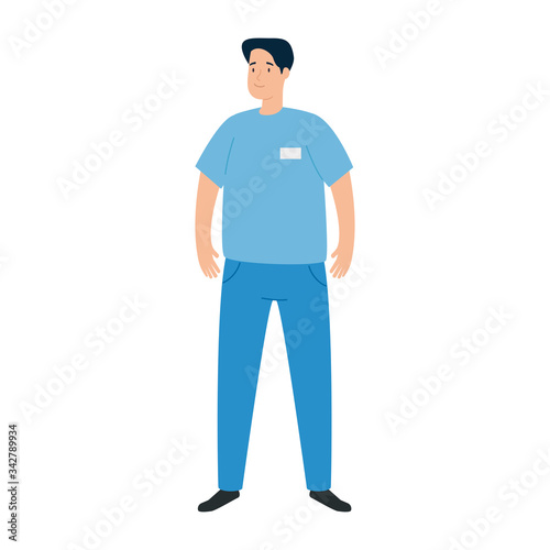 male paramedic avatar character icon vector illustration design © Gstudio