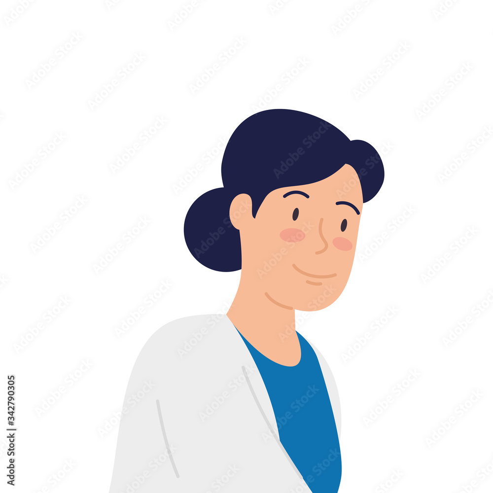 face of doctor female isolated icon vector illustration design face of doctor female isolated icon vector illustration design