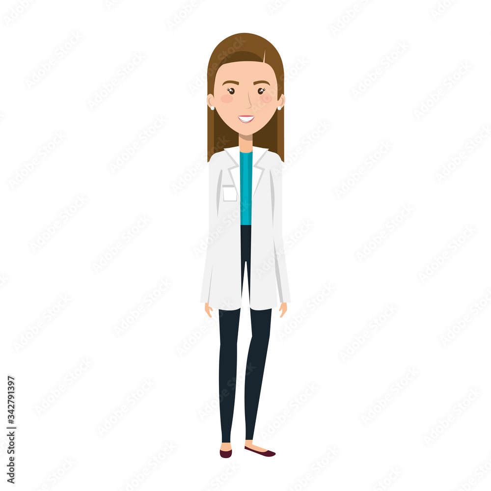 doctor female avatar character icon vector illustration design