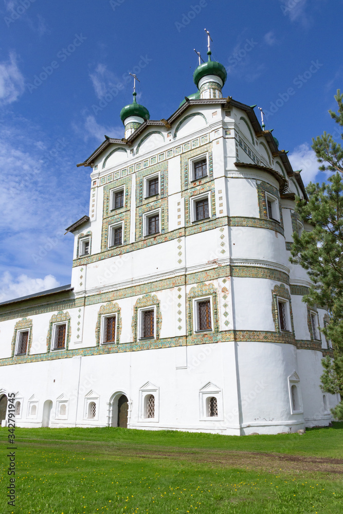 Nikolaev-Vyazhishchi monastery on a summer day