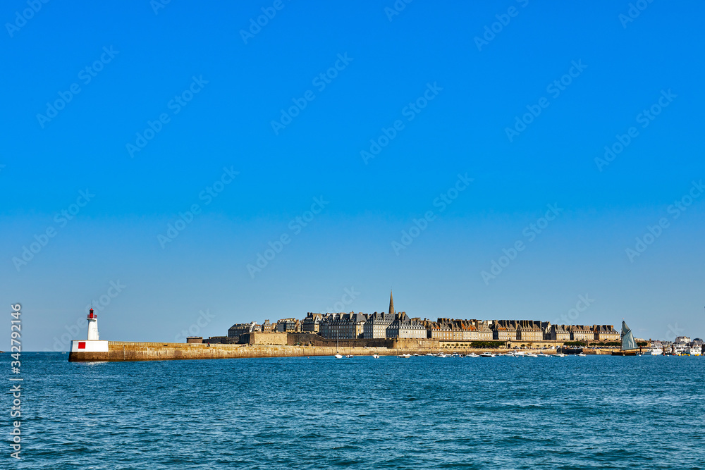 St Malo from the sea, Brittany, France