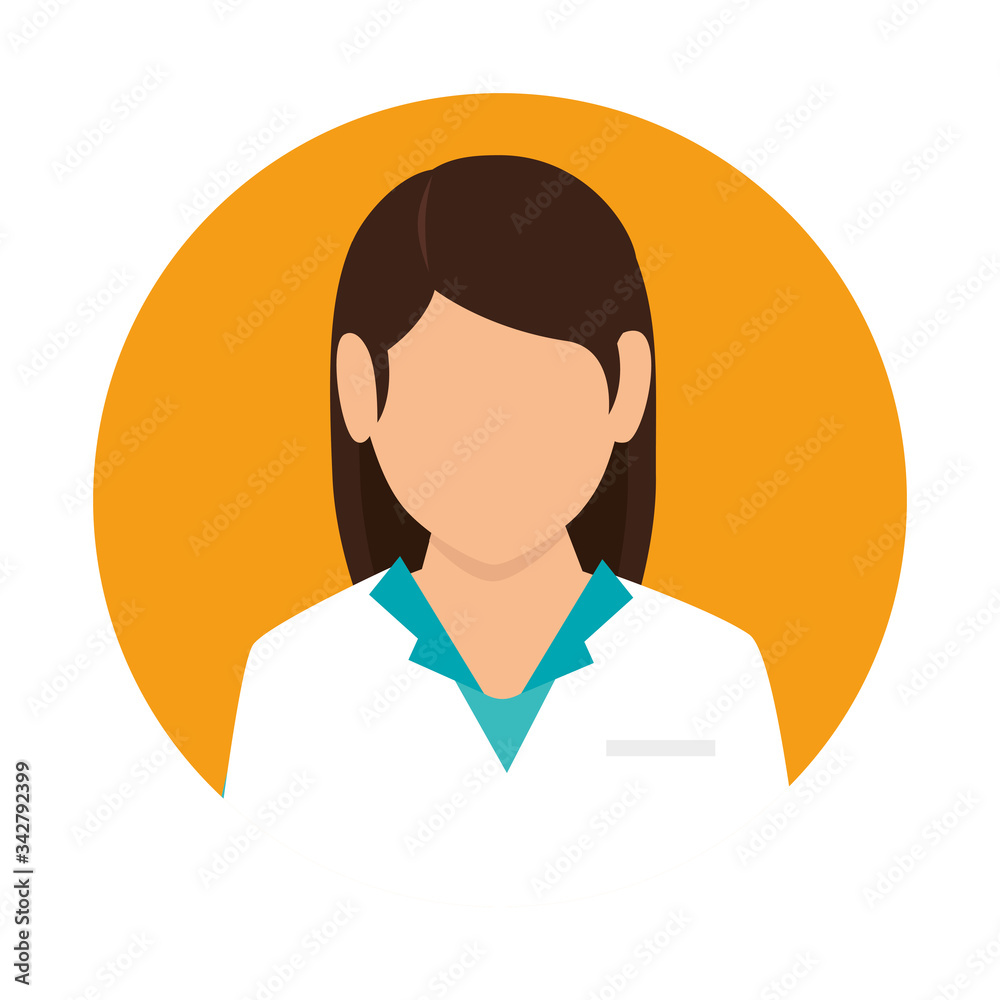 face of doctor female avatar in frame circular vector illustration design face of doctor female avatar in frame circular vector illustration design