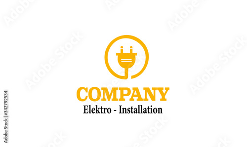 Elektriker Logo , Elektroinstallateur Logo , Elektrotechniker Logo , Handwerker Logo