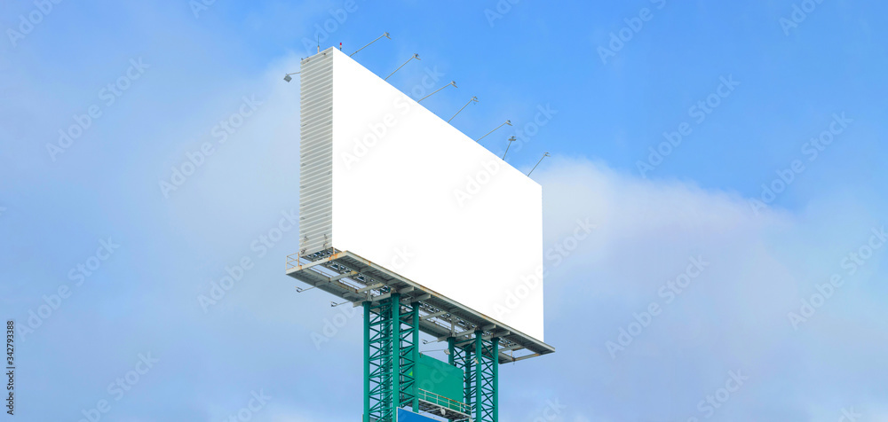 blank billboard ad LED empty space advertising banner poster outdoor in city with blue sky. large poster commercial display. blank billboard ad LED empty space advertising banner poster outdoor in city with blue sky. large poster commercial display.