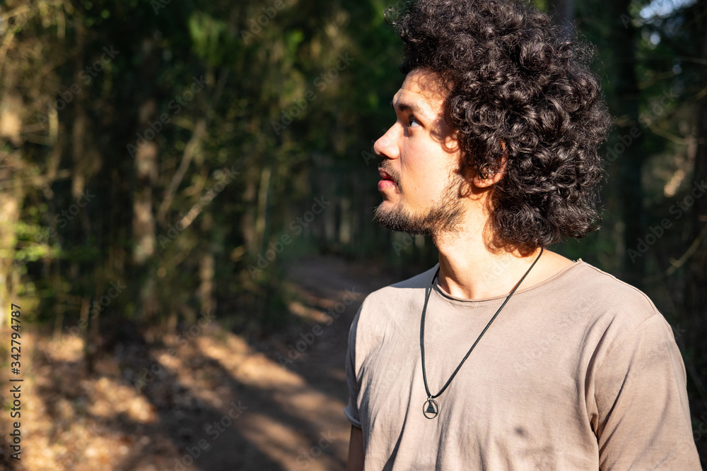 Portrait of a Latin American Man, nature background Portrait of a Latin American Man, nature background