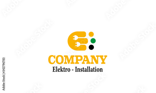 Elektriker Logo , Elektroinstallateur Logo , Elektrotechniker Logo , Handwerker Logo