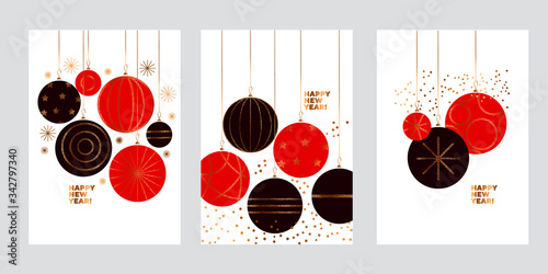 Modern elegant Christmas baubles