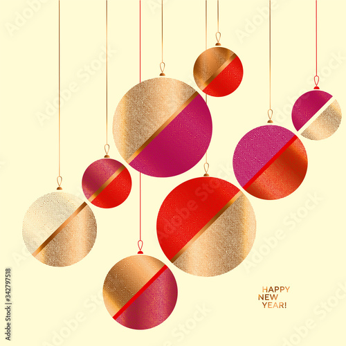 Classic red and gold elegant xmas balls