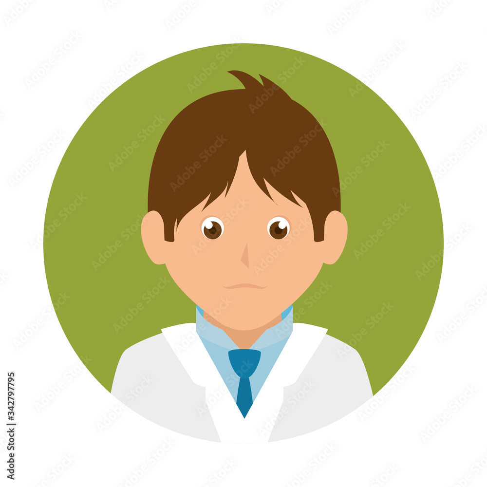 doctor male in frame circular vector illustration design doctor male in frame circular vector illustration design