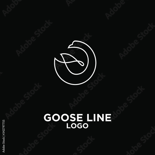 goose line logo abstract icon design