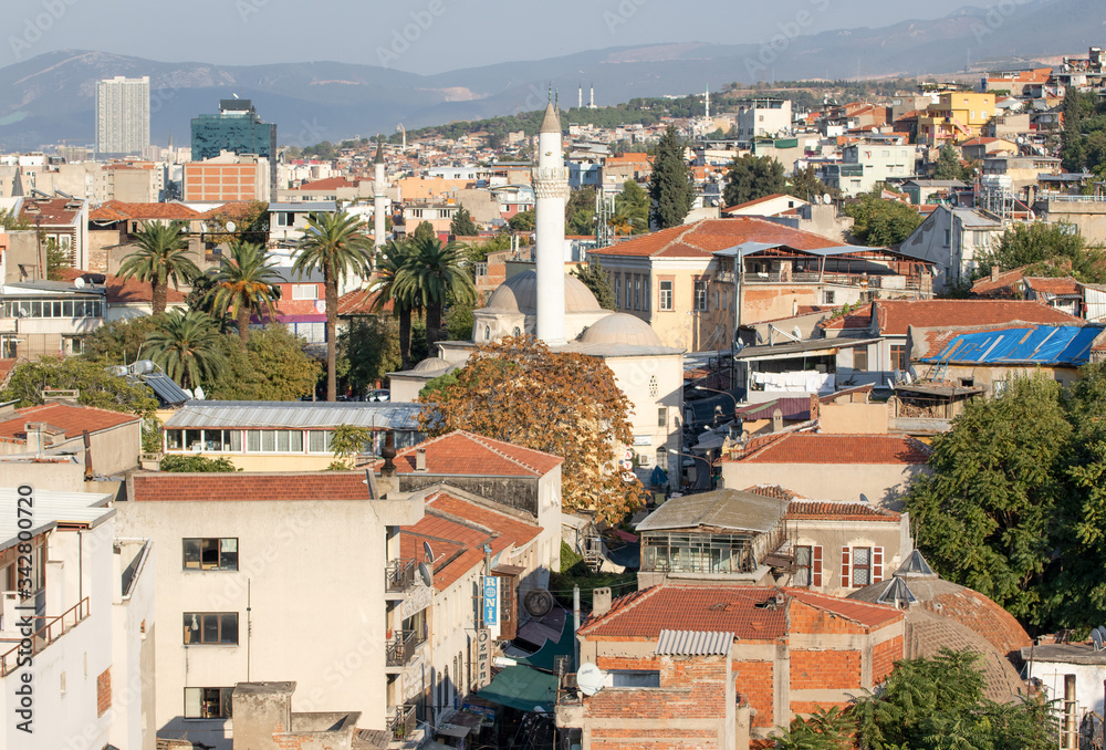 Izmir, Turkey - third most populous city in Turkey, and second largest urban agglomeration on the Aegean Sea, Izmir displays a wonderful Old Town. Here in particular its skyline