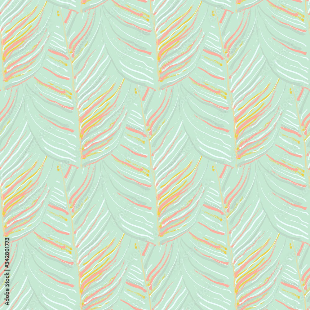 Tropical Leaf. Modern Motif. Jungle Print. Foliage