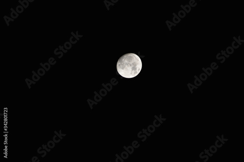 full moon over black