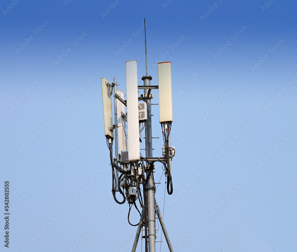 3G, 4G and 5G cellular. Base Station or Base Transceiver Station. Telecommunication tower. Wireless Communication Antenna Transmitter. 3G, 4G and 5G cellular. Base Station or Base Transceiver Station. Telecommunication tower. Wireless Communication Antenna Transmitter.