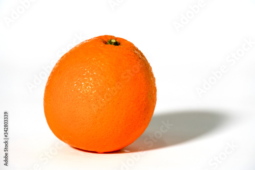 Fresh Refreshing Orange Fruit Isolated White Background  