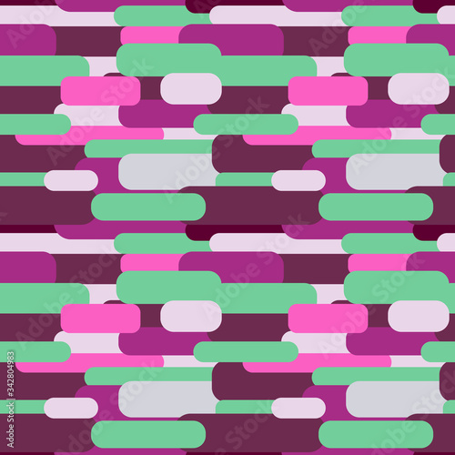 Geometric seamless pattern.Colored spots are ovals.Colorful camouflage.Vector illustration