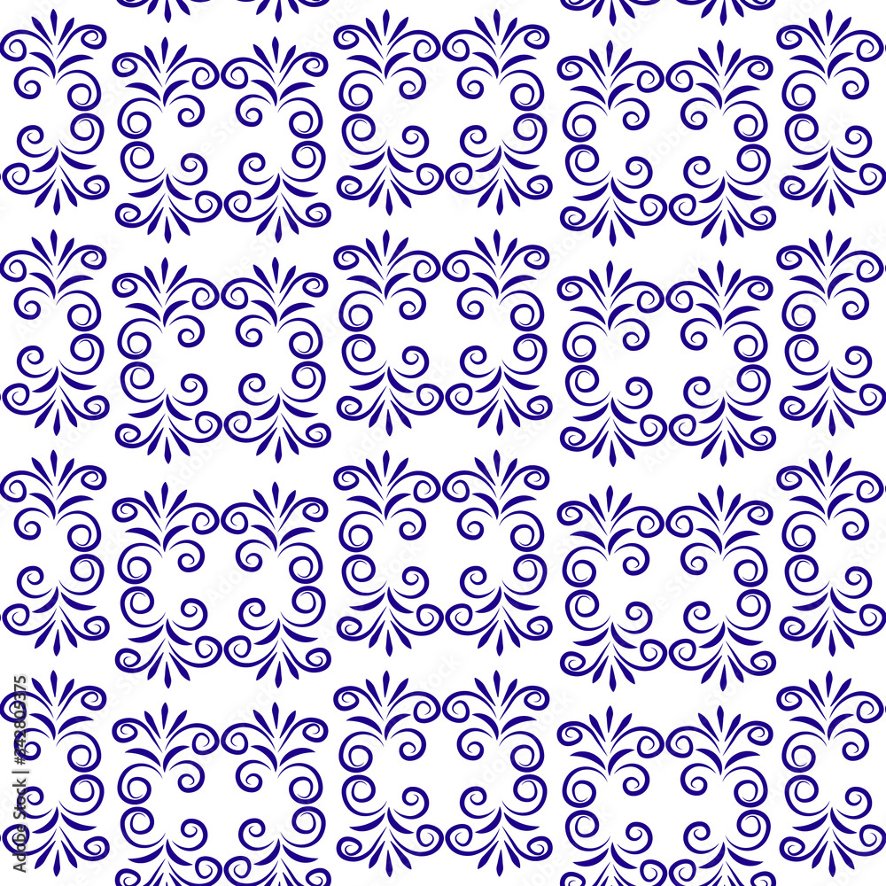 Abstract elements seamless fabric pattern.