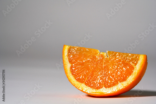 Fresh Refreshing Orange Fruit Isolated White Background  