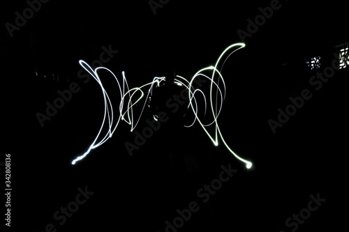 A light painting in the dark