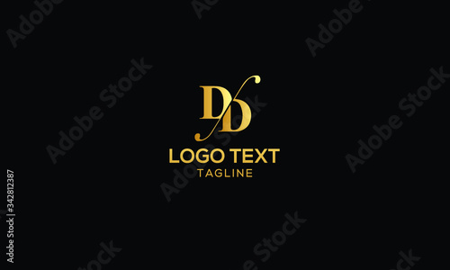 DD logo design template vector illustration minimal design