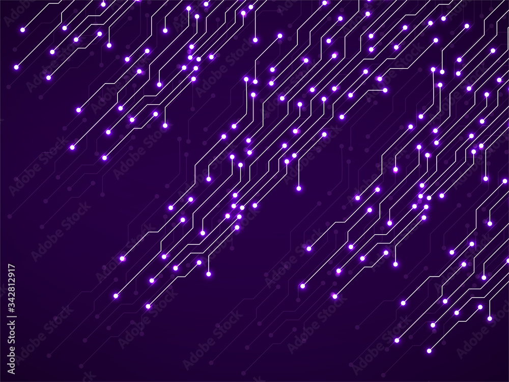 Fototapeta premium Abstract background with digital circuit board, technology texture. Electronic motherboard. Vector illustration