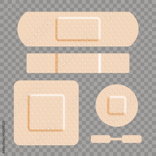 Beige adhesive bandage bandaid set