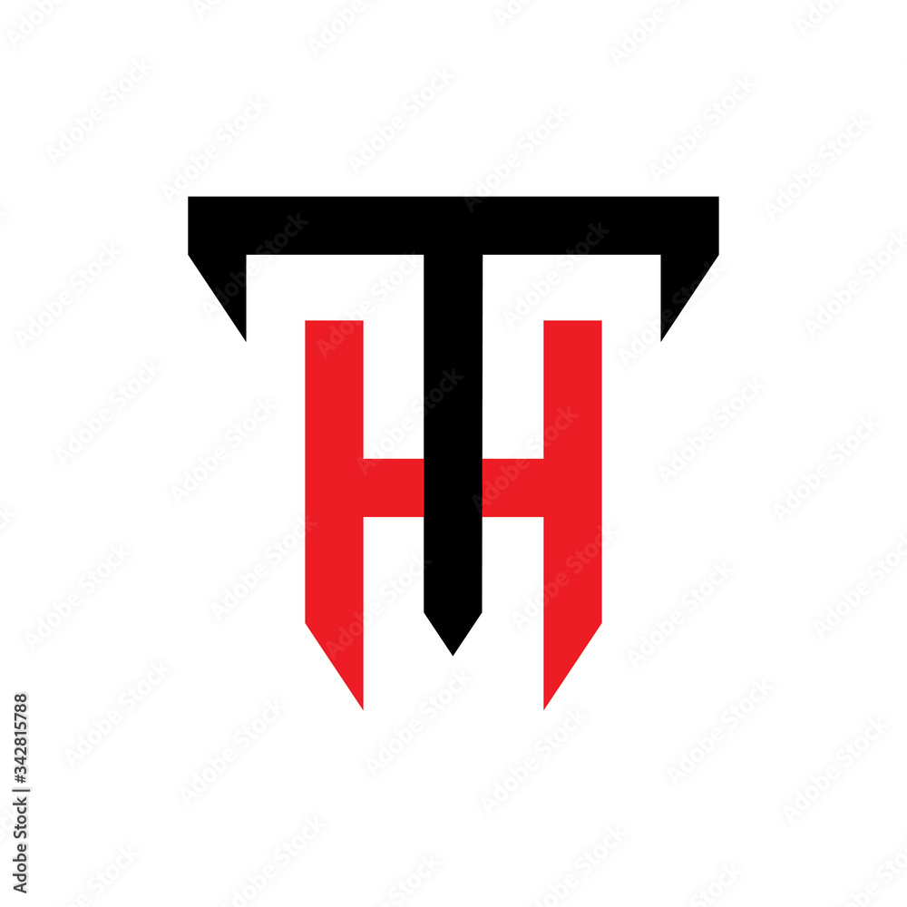 TH letter logo design vector