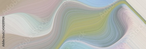 abstract artistic header with dark gray, light gray and dark khaki colors. fluid curved flowing waves and curves