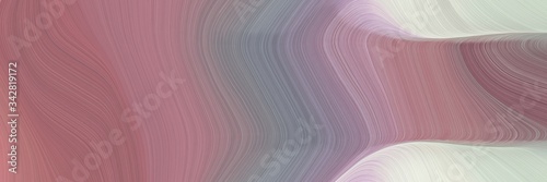 abstract moving designed horizontal header with antique fuchsia, light gray and pastel purple colors. fluid curved lines with dynamic flowing waves and curves