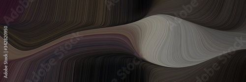 abstract colorful horizontal header with very dark pink, gray gray and old mauve colors. fluid curved lines with dynamic flowing waves and curves