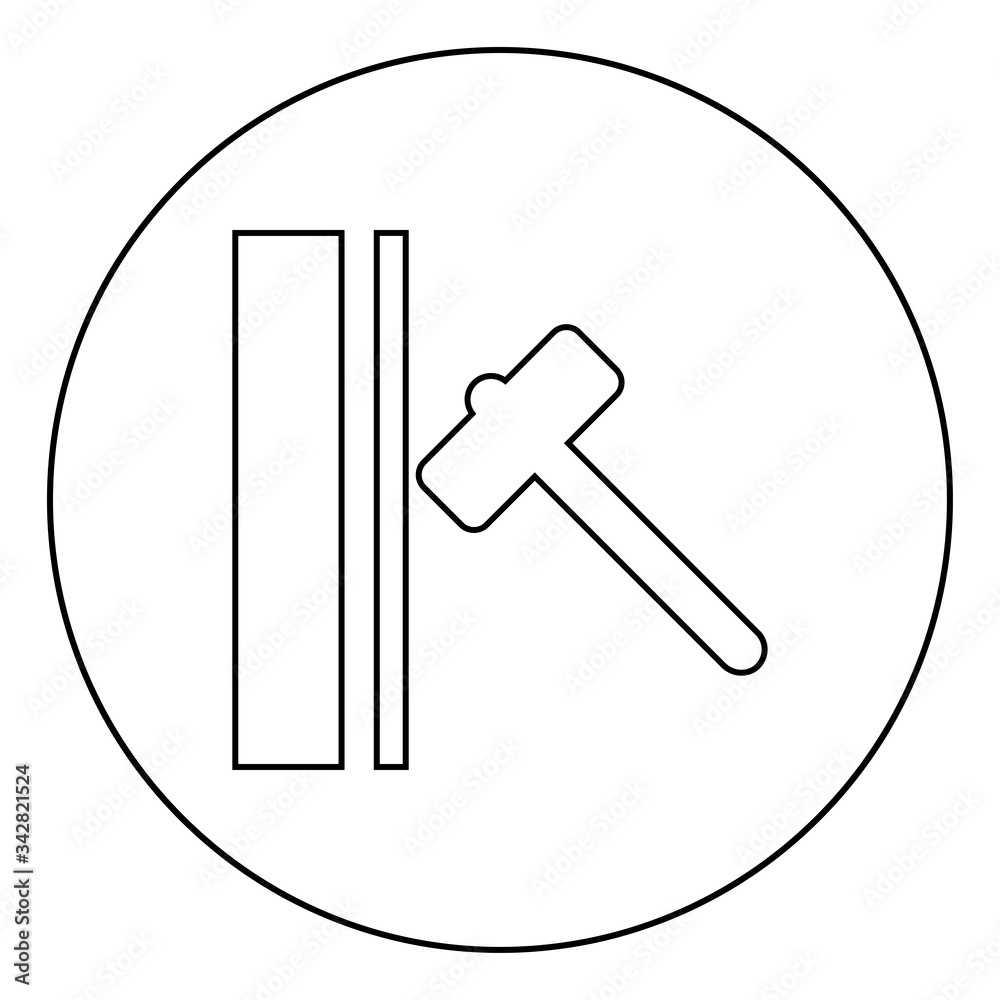 Extra strong Designation on the wallpaper symbol icon in circle round outline black color vector illustration flat style image Extra strong Designation on the wallpaper symbol icon in circle round outline black color vector illustration flat style image