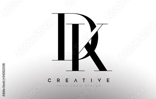 DK kd letter design logo logotype icon concept with serif font and classic elegant style look vector