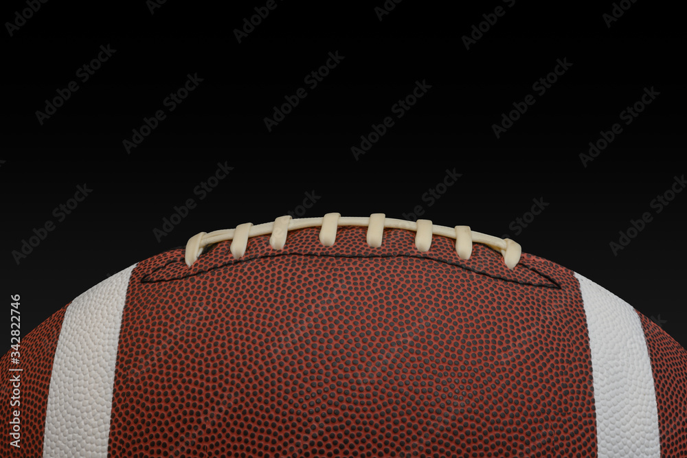 Profile of Football On Black Background Stock Photo | Adobe Stock