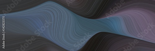 abstract dynamic header with dark slate gray, slate gray and old lavender colors. fluid curved lines with dynamic flowing waves and curves