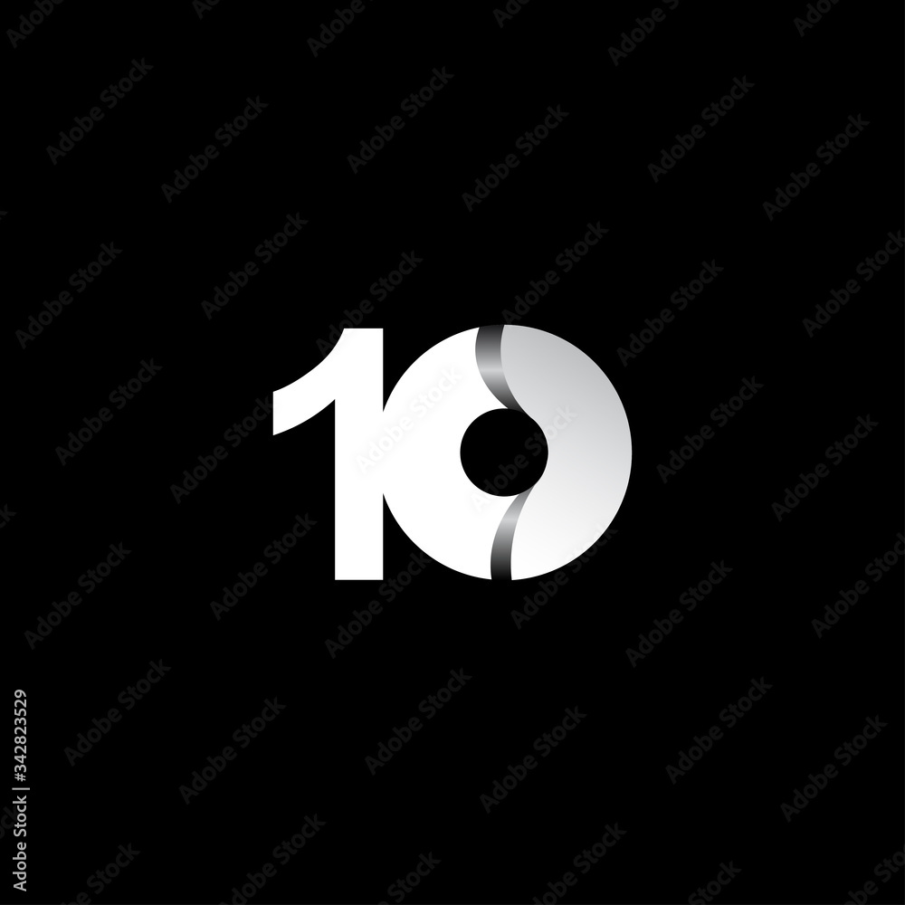 10 Years Anniversary Celebration White Circle Vector Template Design Illustration 10 Years Anniversary Celebration White Circle Vector Template Design Illustration