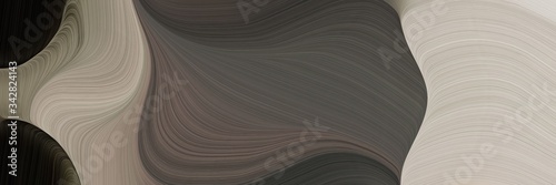 abstract colorful horizontal header with dark slate gray, silver and gray gray colors. fluid curved lines with dynamic flowing waves and curves