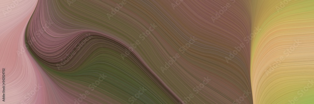 abstract modern horizontal banner with dark olive green, tan and dark khaki colors. fluid curved lines with dynamic flowing waves and curves abstract modern horizontal banner with dark olive green, tan and dark khaki colors. fluid curved lines with dynamic flowing waves and curves