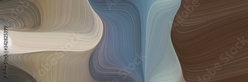 abstract moving horizontal header with old lavender, old mauve and silver colors. fluid curved flowing waves and curves
