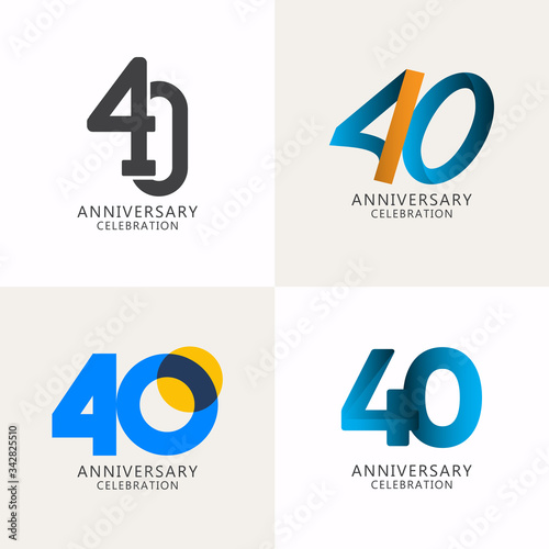 40 Years Anniversary Celebration Compilation Logo Vector Template Design Illustration Free Download 40 Years Anniversary Celebration Compilation Logo Vector Template Design Illustration - GFXLoad