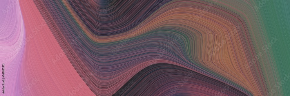 abstract dynamic horizontal banner with dim gray, pale violet red and pastel brown colors. fluid curved flowing waves and curves abstract dynamic horizontal banner with dim gray, pale violet red and pastel brown colors. fluid curved flowing waves and curves