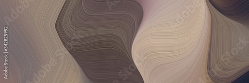 abstract colorful horizontal header with old lavender, tan and old mauve colors. fluid curved flowing waves and curves