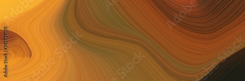 abstract dynamic header design with brown, vivid orange and bronze colors. fluid curved lines with dynamic flowing waves and curves