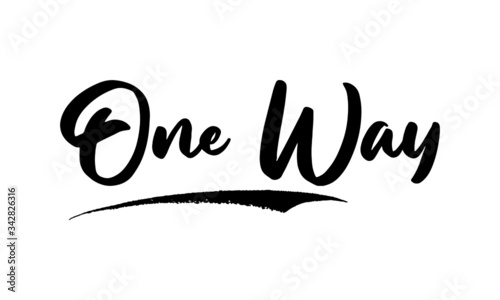 One Way Calligraphy Phrase, Lettering Inscription.