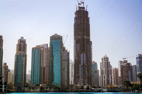 Skyscraper Under Construction. The Dubai Mall. 