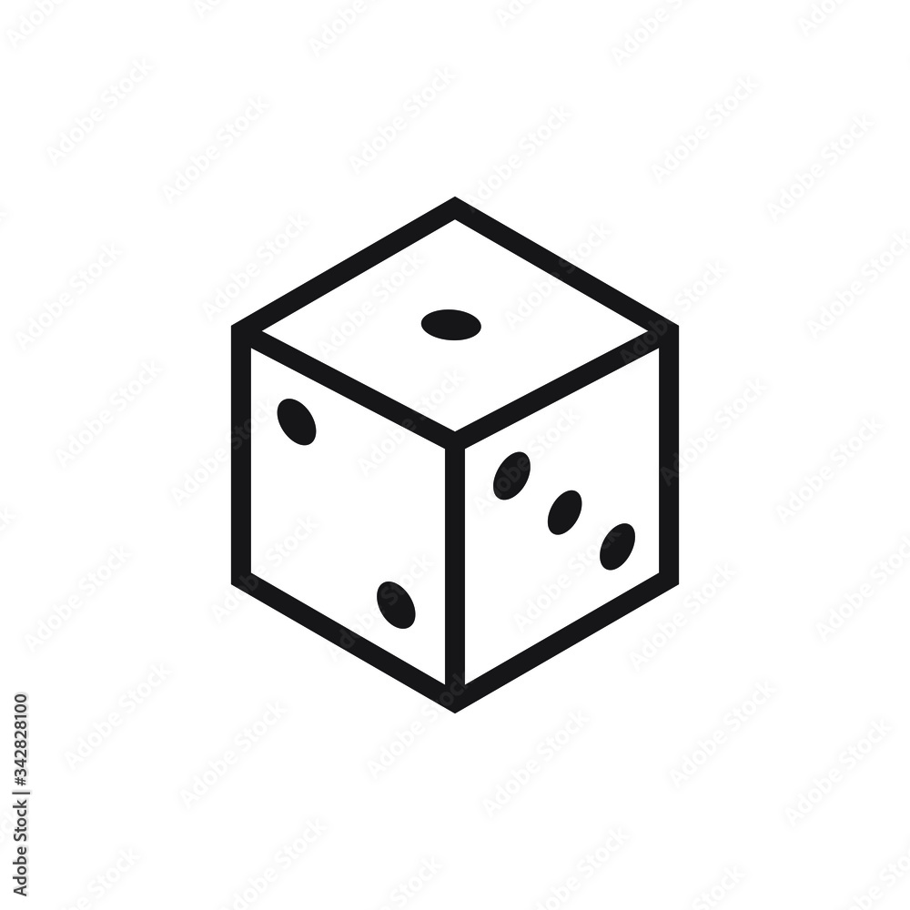 Dice icon design isolated on white background. vector illustration