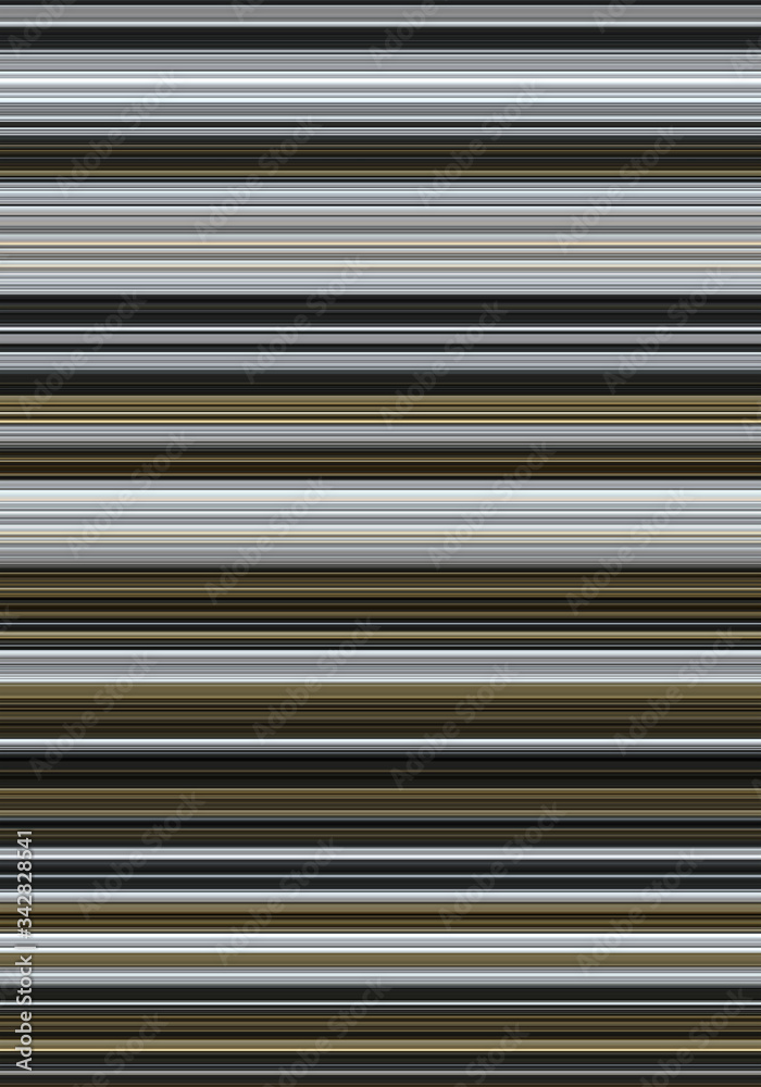 3d rendered and illustrated horizontal striped lines with golden and metallic silver color tone. 3d rendered and illustrated horizontal striped lines with golden and metallic silver color tone.
