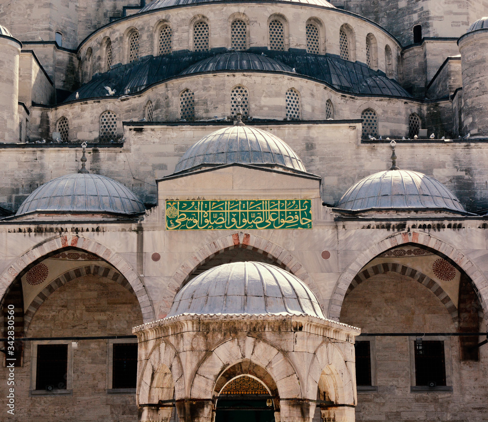 Blue Mosque Facade in Istanbul Turkey