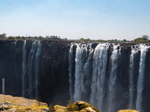 Victoria Falls from the Zimbabwe side of the Zambezi river photo