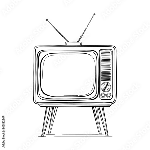 TV retro sketch vintage
