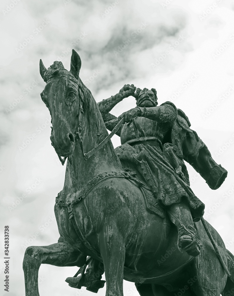 statue of Jan Zizka in Ceske Budejovice statue of Jan Zizka in Ceske Budejovice